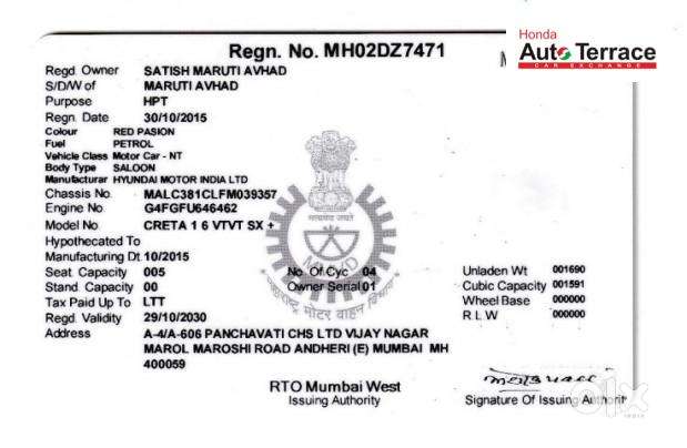 Hyundai Creta 1.6 Vtvt Sx At, 2015, Petrol