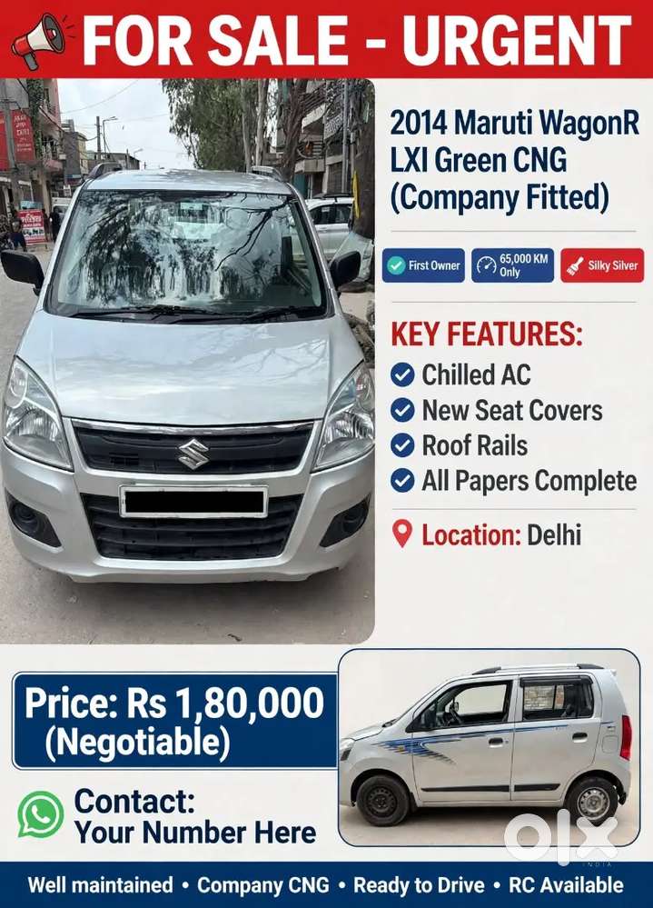 2014 Maruti Wagonr Lxi Green Cng
