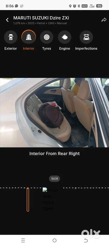 2025 Dzire Vxi  सिर्फ 1,078 Km चली  Excellent Condition