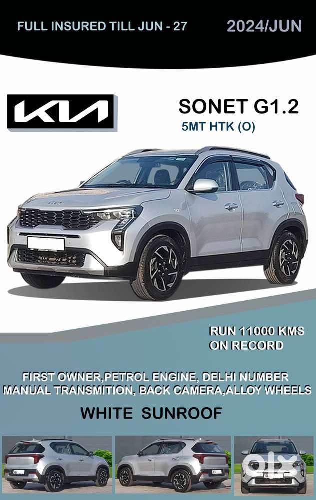 Kia Sonet G 1.2 5mt Htk(o), 2024, Petrol