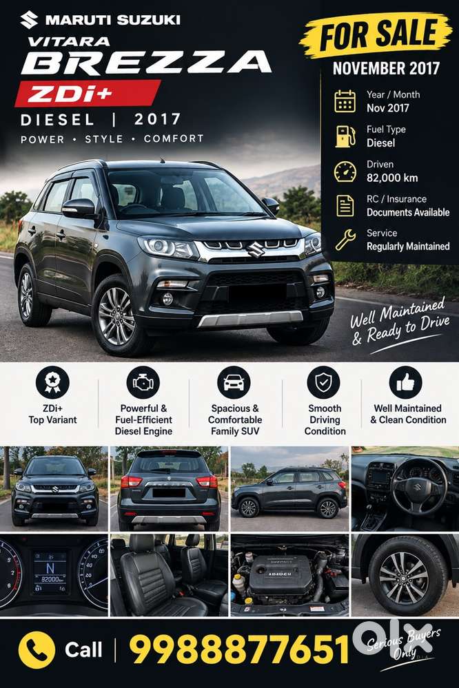 Maruti Suzuki Brezza 2017 Diesel Zdi Plus