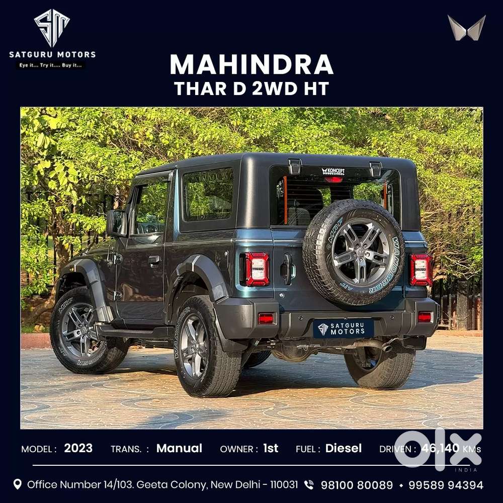 Mahindra Thar Lx 4-str Hard Top Mt, 2023, Diesel