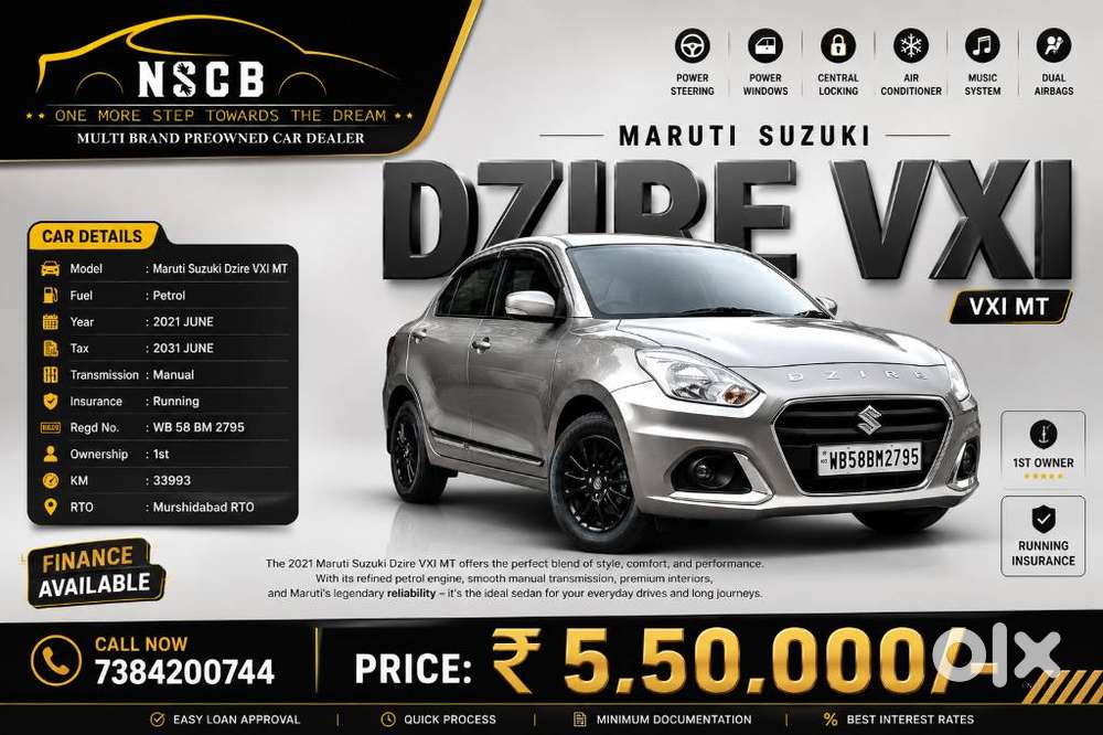 Maruti Suzuki Swift Dzire, 2021, Petrol