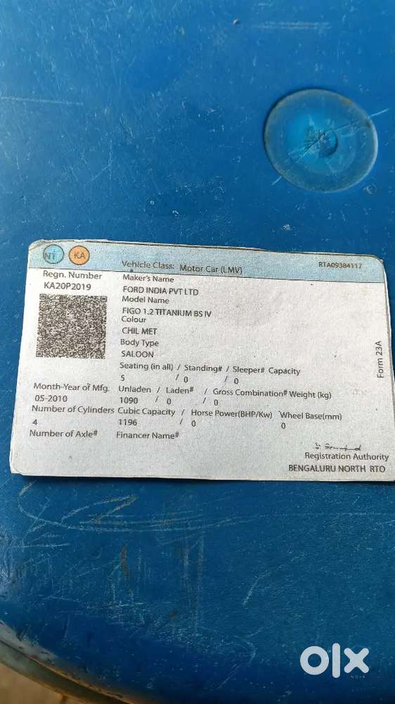 Ford Figo 2010 Petrol Manual