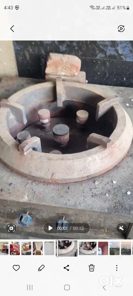 Gas stove 6 heavy burnal