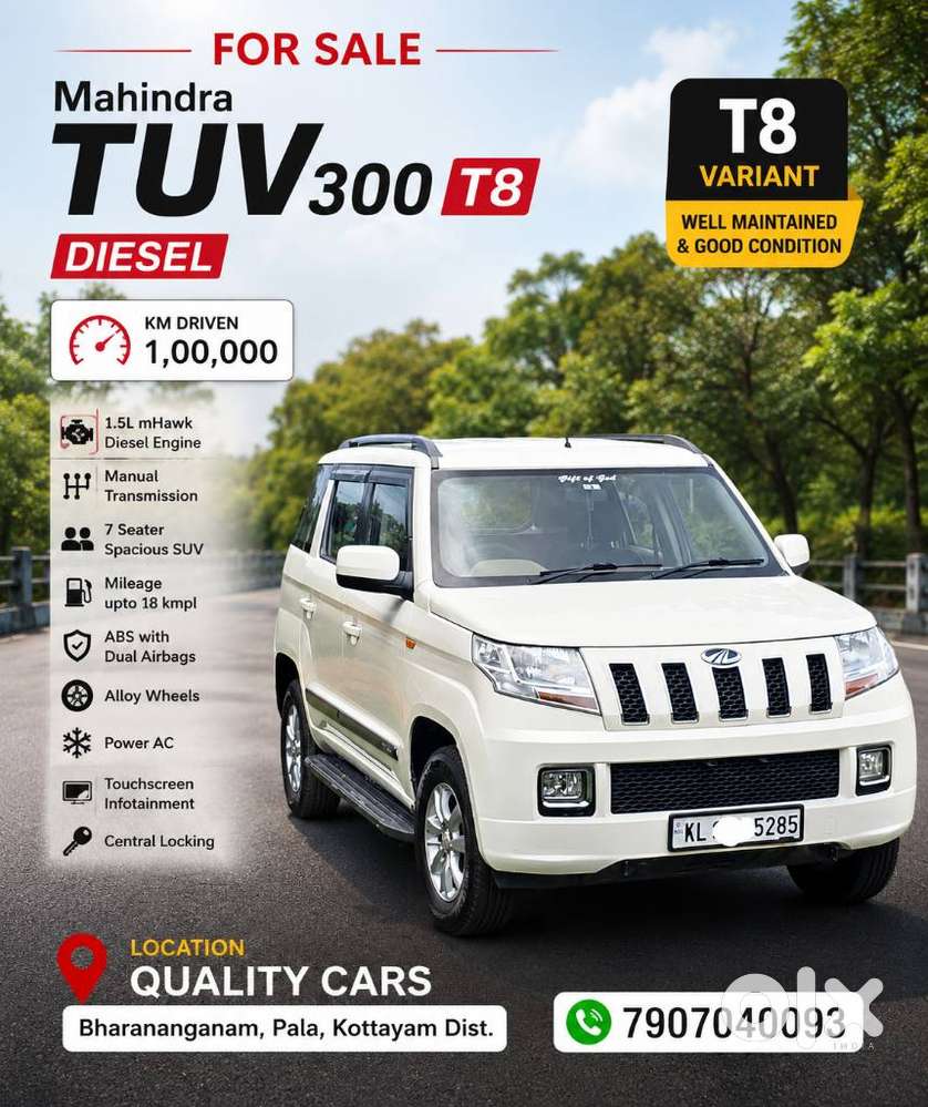 Mahindra Tuv 300 Mhawk100 T8, 2016, Diesel