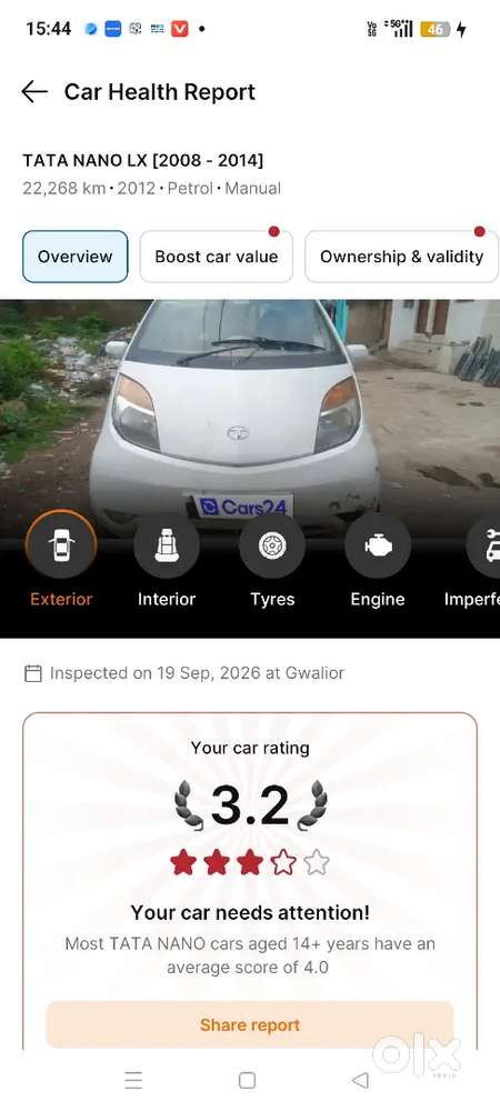 Tata Nano Lx (2012) - Mp07 Number | Sirf 23,000 Km Chali | Excellent C