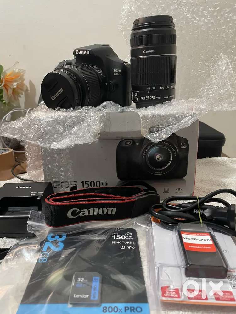 Canon 1500D DSLR | 3 Lens | Accessories | Brand New Condition