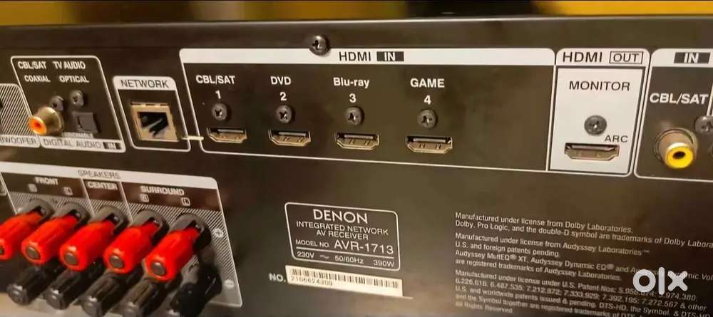 Denon AVR-1713,5.1 AV receiver - TVs, Video - Audio in undefined