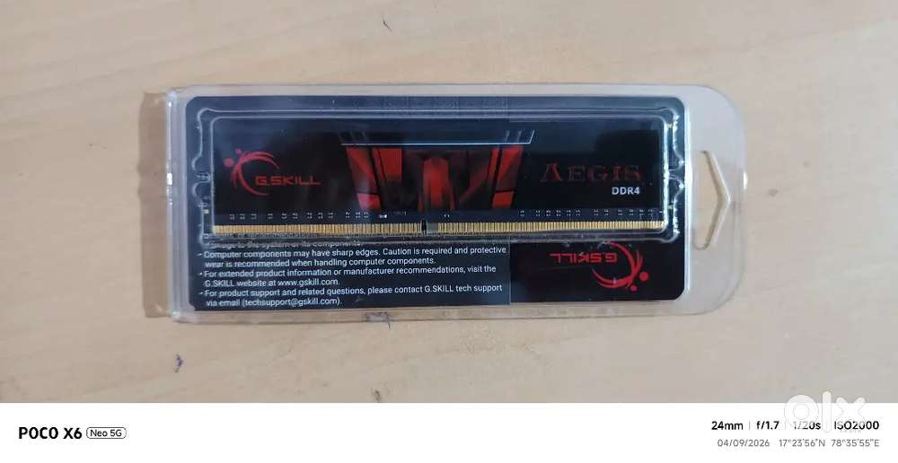 G.Skill Aegis 8GB DDR4 3200MHz  1.35V Desktop Memory RAM