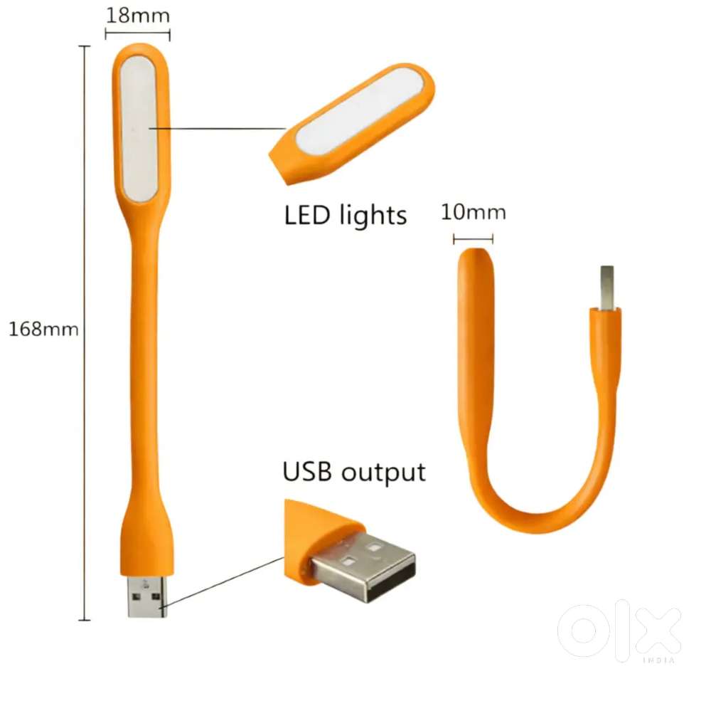 Flexible USB LED Reading Light Lamp (Orange)