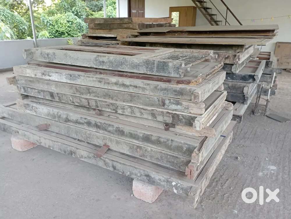Used door and window wooden frames