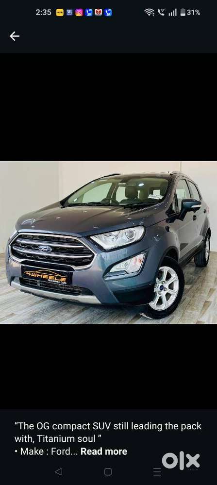 Ford Ecosport 1.5 Petrol Titanium Plus At, 2019, Petrol