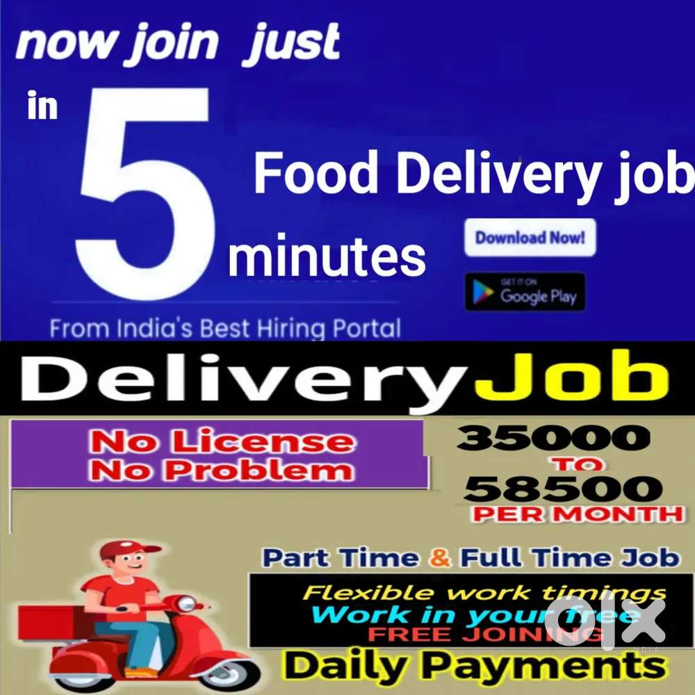 Food Delivery Job  Delivery boy Part Time_ Full Time  Job