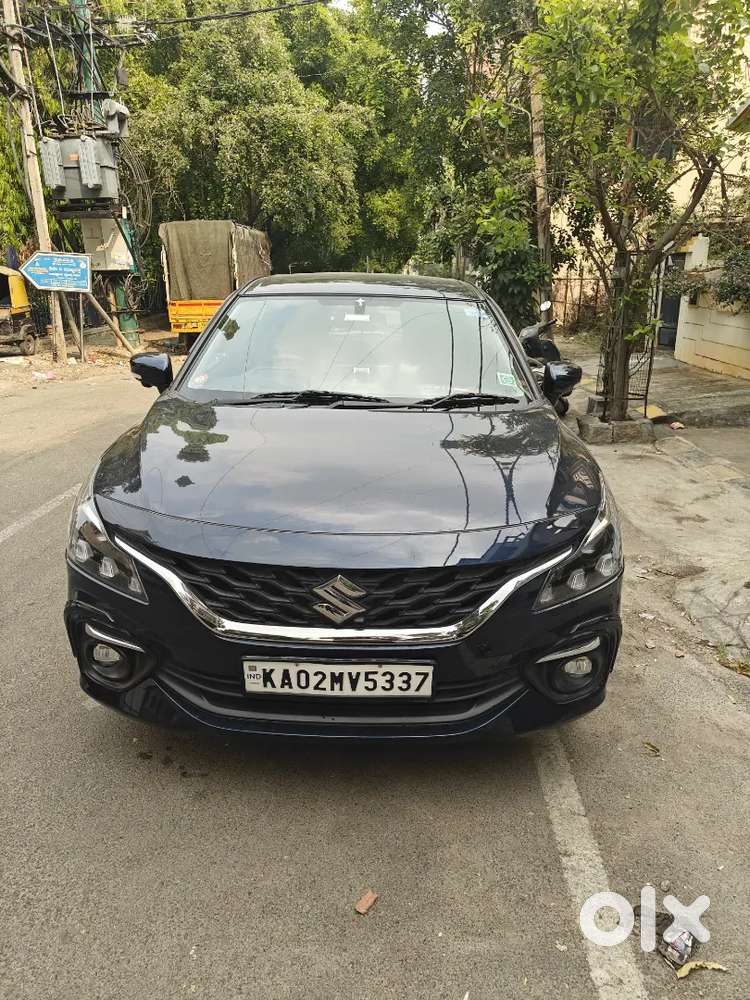 Baleno Car 2024 Top End Alpha Model Blue Color Single Owner