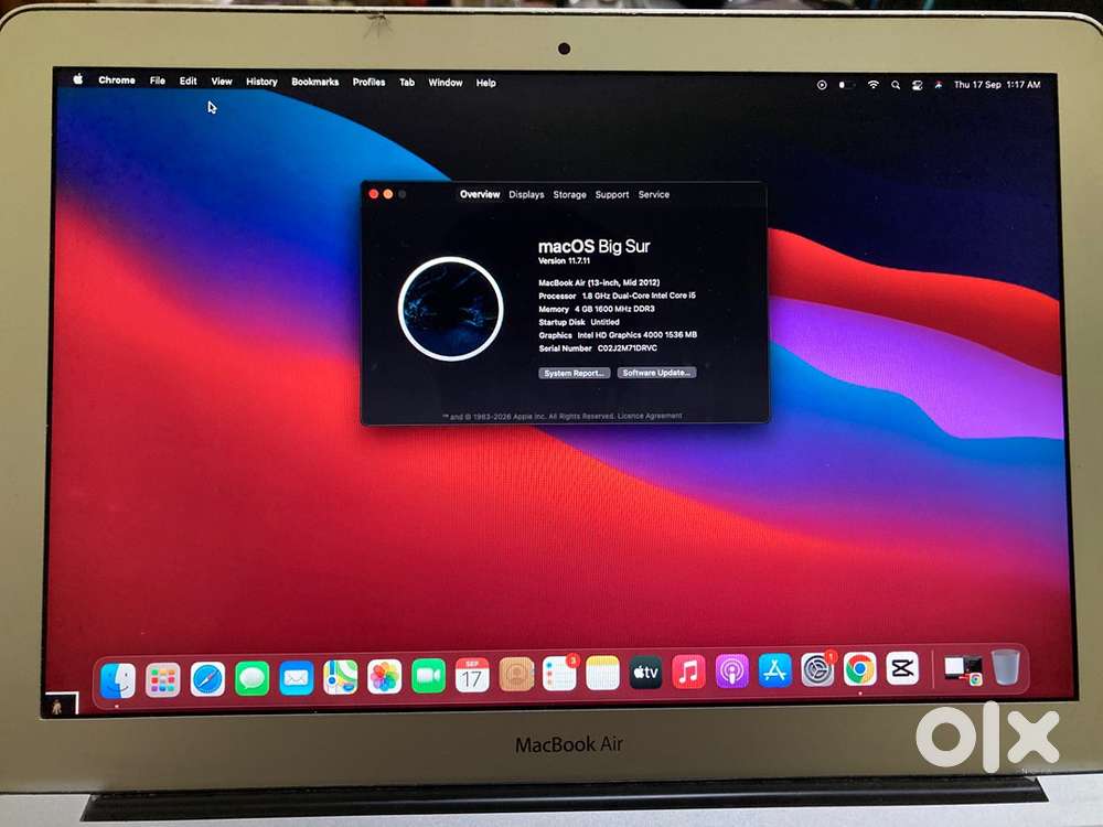 Macbook air mid 2012