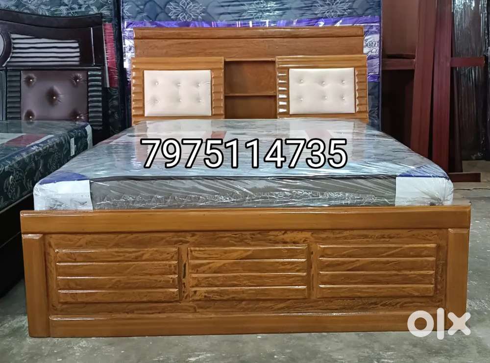 New luxury 78/60 queen & king size bed head storage with bottam storag