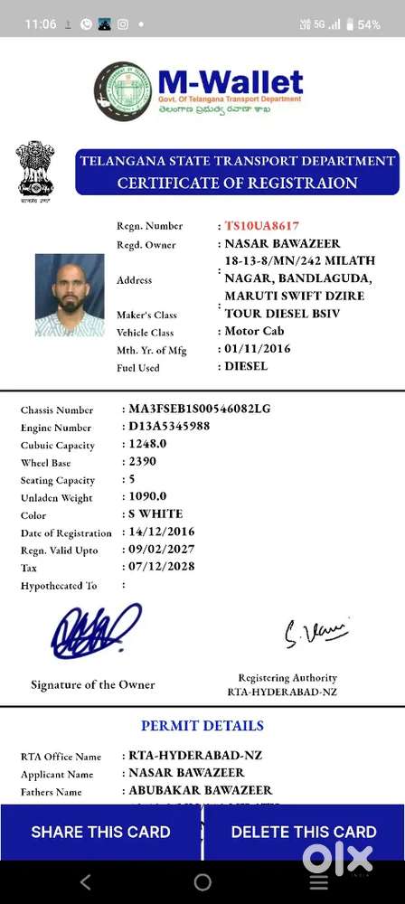 2016 Maruti Suzuki Dzire Tour Diesel