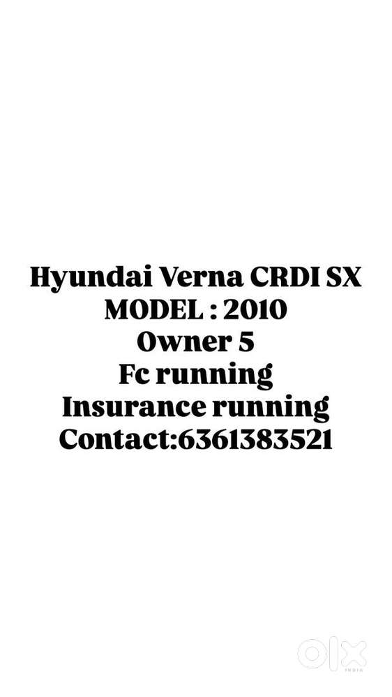 Hyundai Verna 2010 Diesel Well Maintained