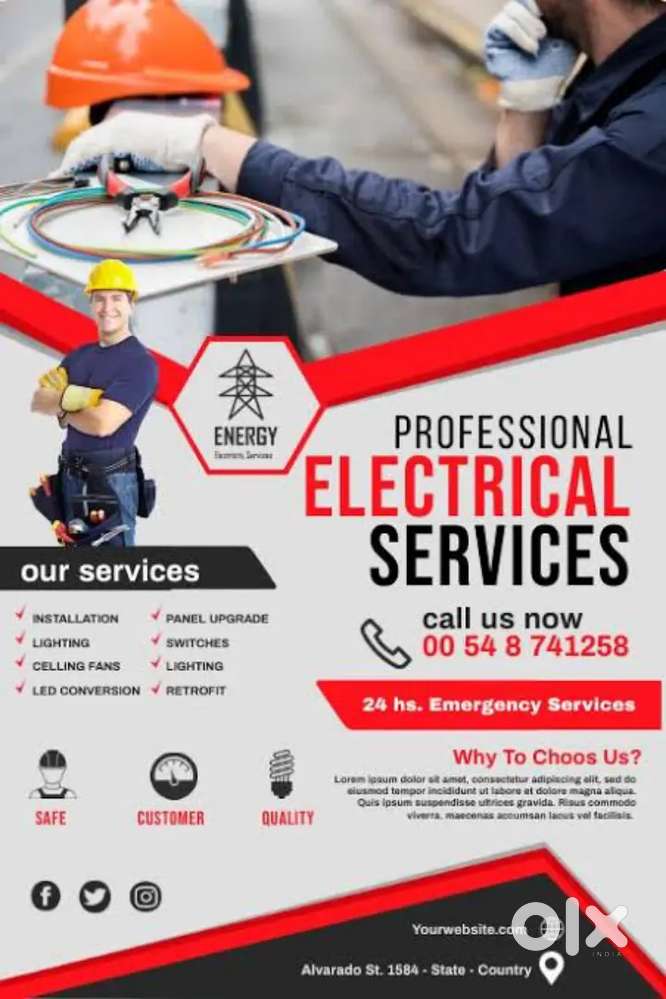 All type off cctv camera work electricity related issues wiring