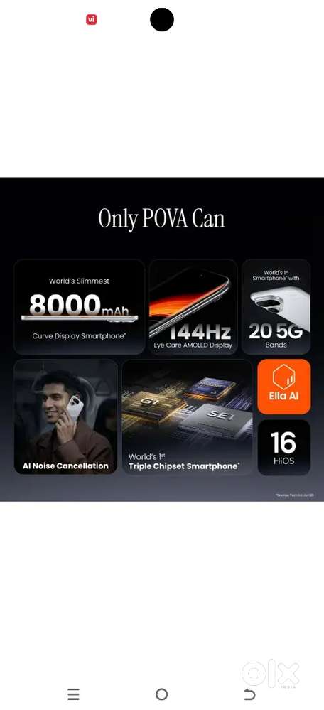 Tecno pova corv 2 corv display 2mont old