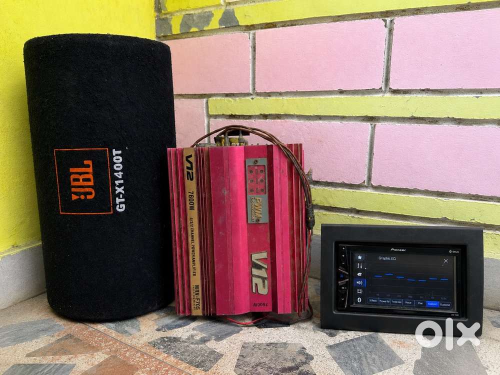 Car music system jbl basstube pioneer sterio and amplifire