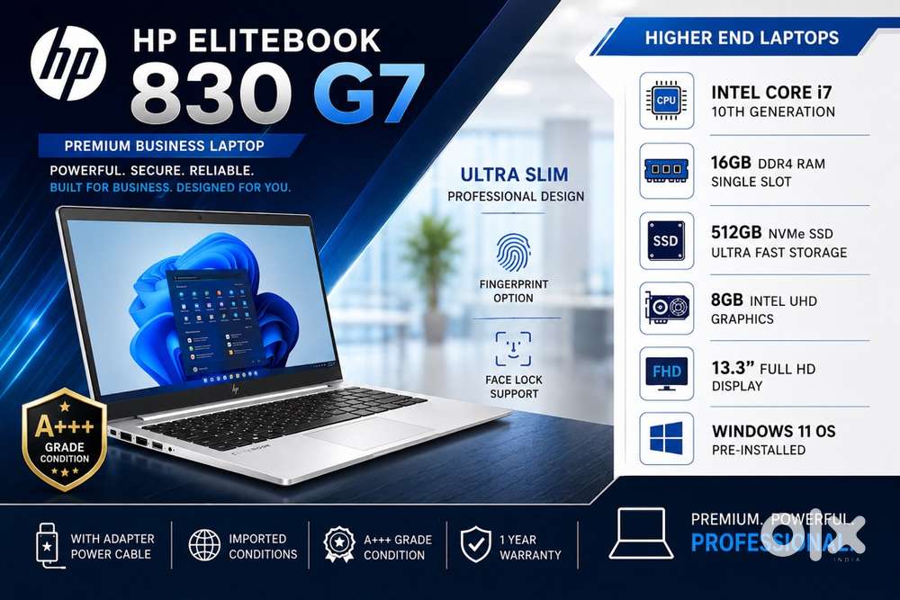 Hp Elite i7 10th gen, 16 or 8GB Ram/ 512 or 256GB nvme, with warranty