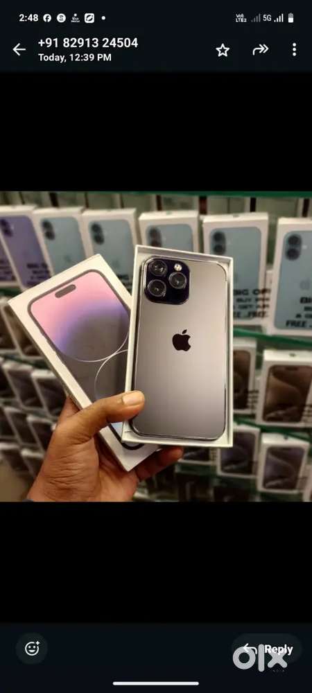 APPLE IPHONE 14PROMAX 256GB GOLDEN COLOR BOX BILL ACCESSORIES ALSO INC