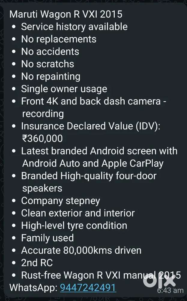 Maruti Suzuki Wagon R 1.0 2015