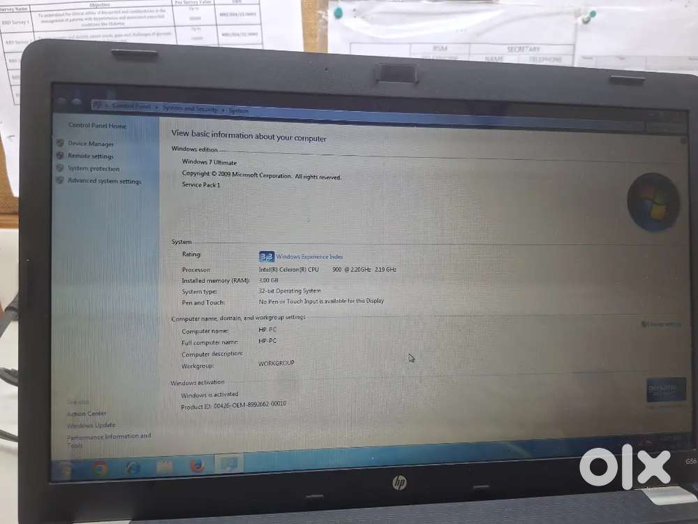 Hp laptop G56