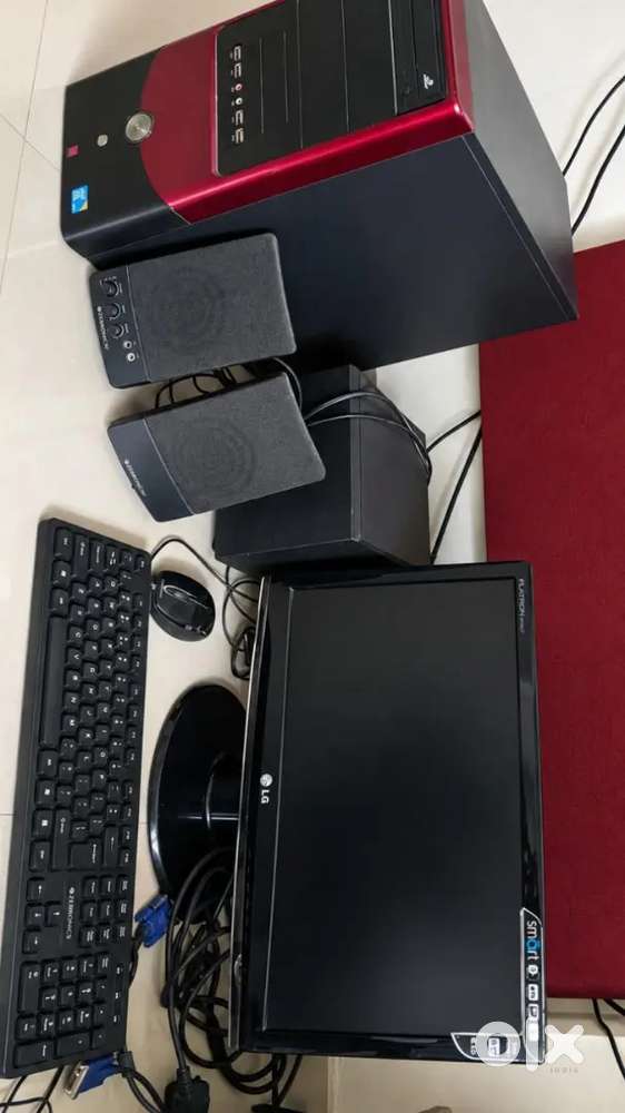 Old model PC (1monitor,1CPU,1Mouse,1 keyboard,1Bass,2.0 speaker)