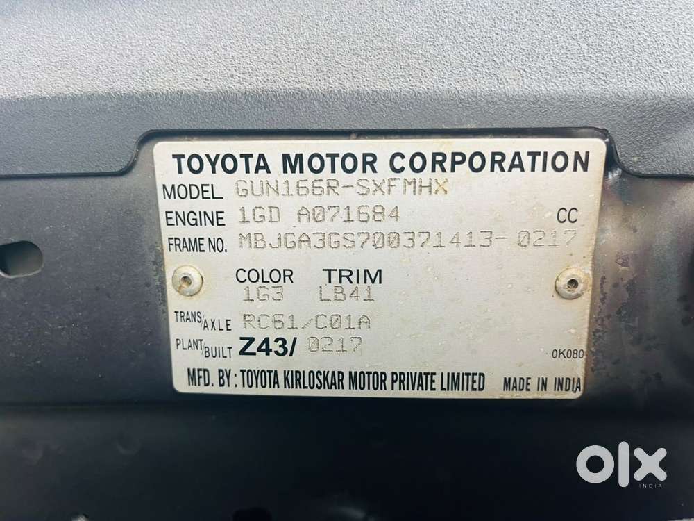 Toyota Fortuner 4x2 Mt 2.8 Diesel, 2017, Diesel