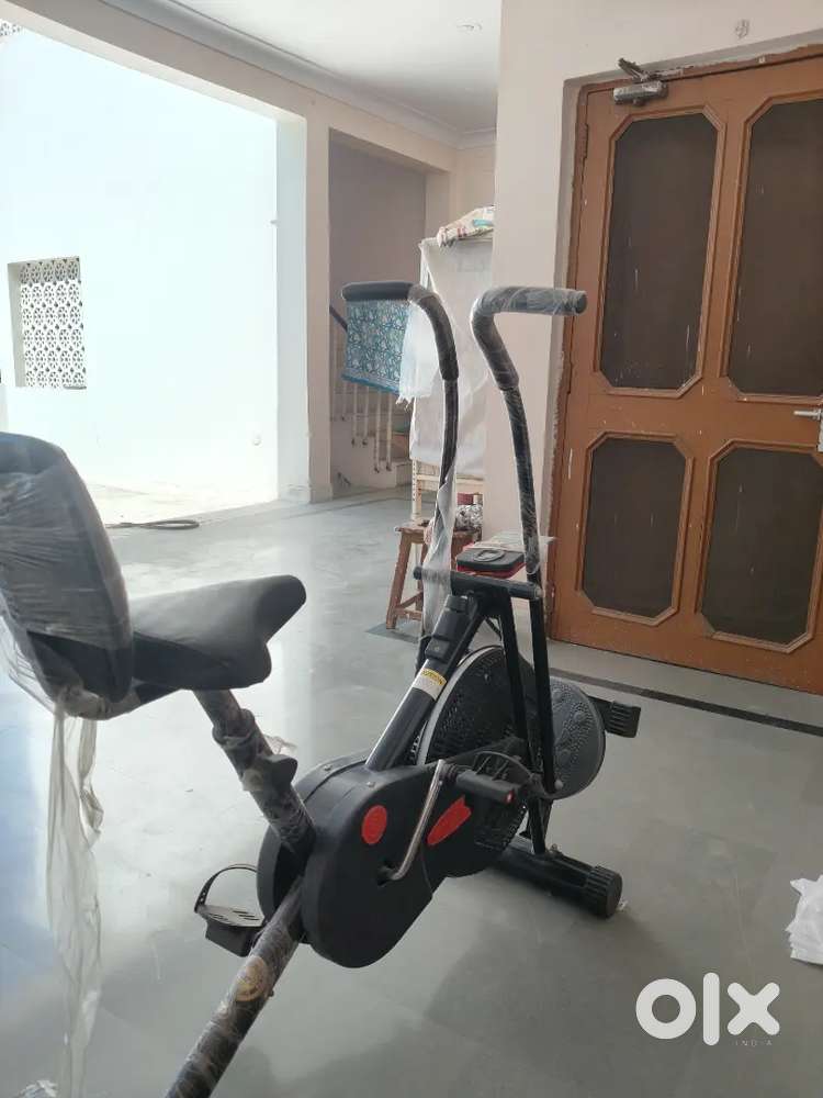 Dual-action air bike exercise cycle