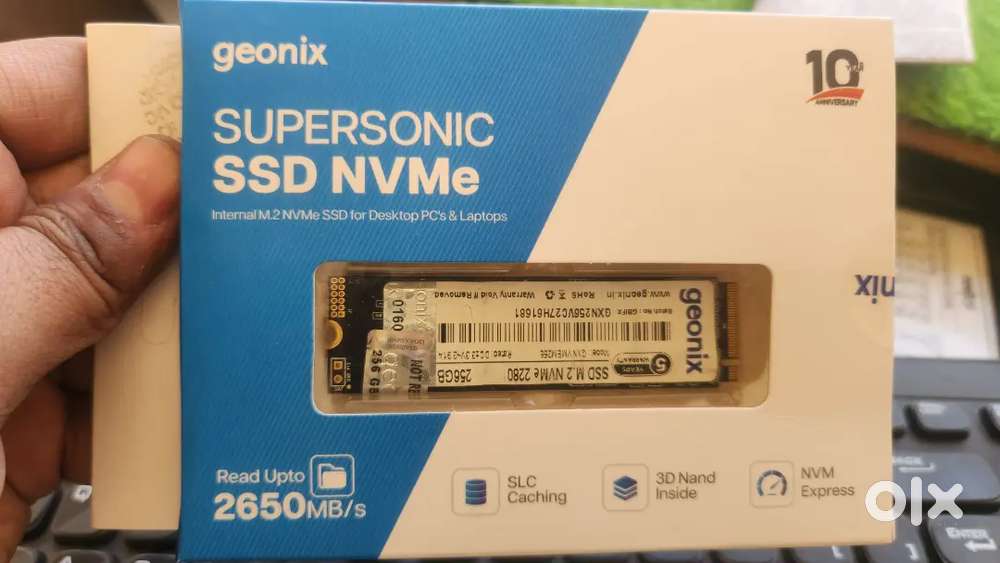 M.2 NVME SSD 256GB, Upto 2650MB/S