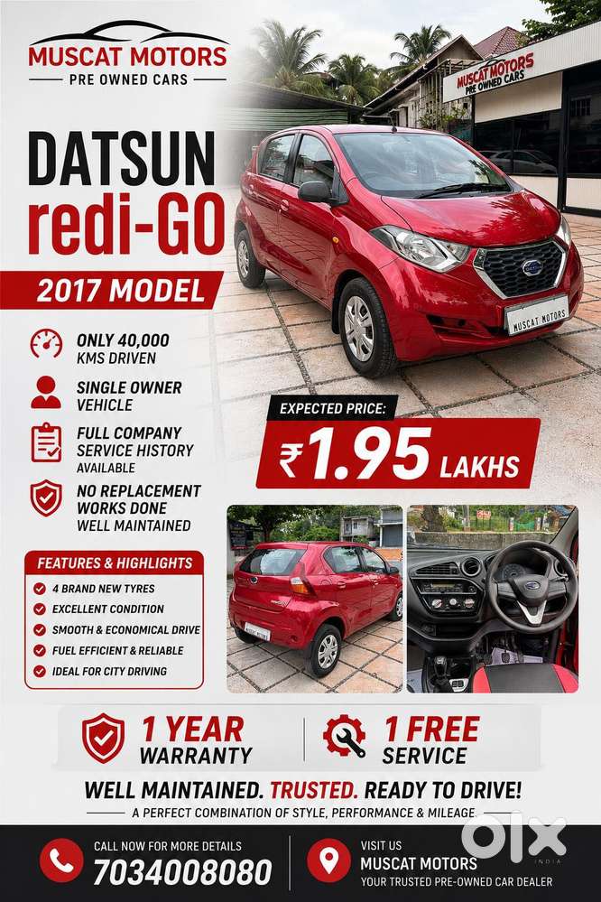 Datsun Redi Go 1.0 Limited Edition 2018, 2017, Petrol