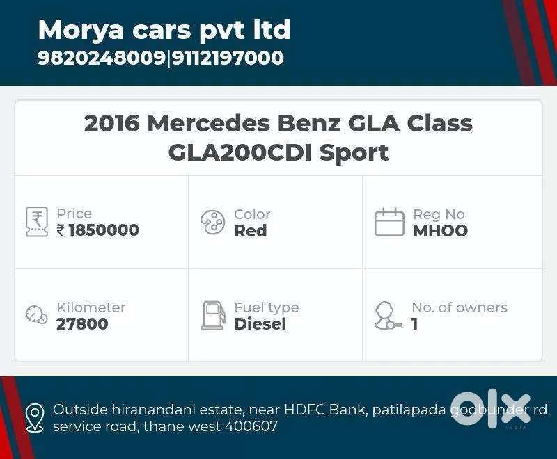 Mercedes-benz Gla Class, 2016, Diesel
