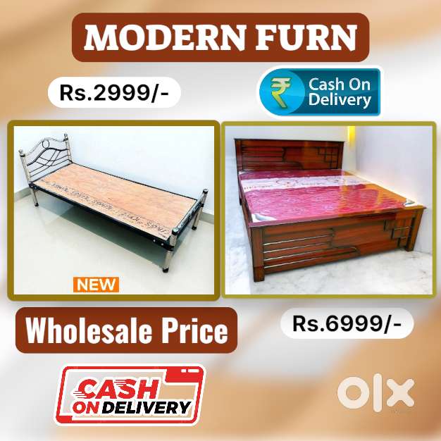 Steel cot New Wooden Cot bed Sale #8569 Beds Wardrobes