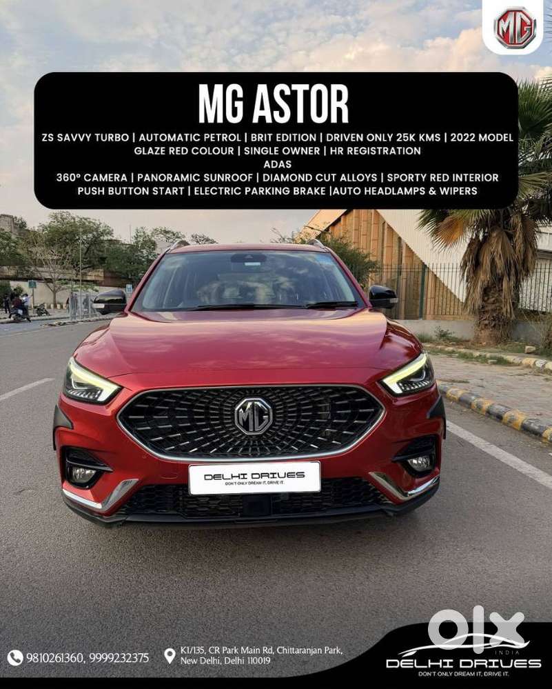 Mg Astor 1.3 Savvy Turbo At S Red, 2022, Petrol