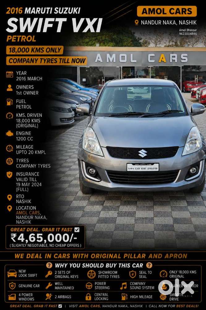 Maruti Suzuki Swift Vxi + Manual, 2016, Petrol