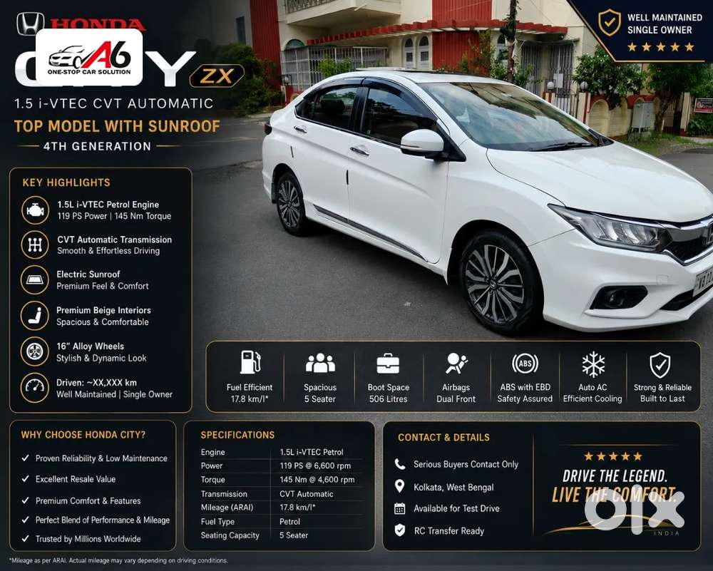 Honda City, 2017, Petrol