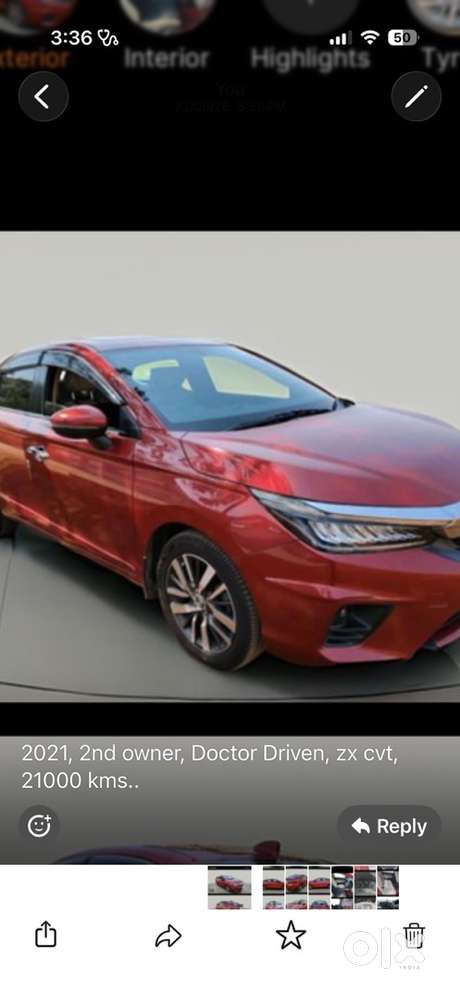 Honda City Zx Petrol 2021 Car