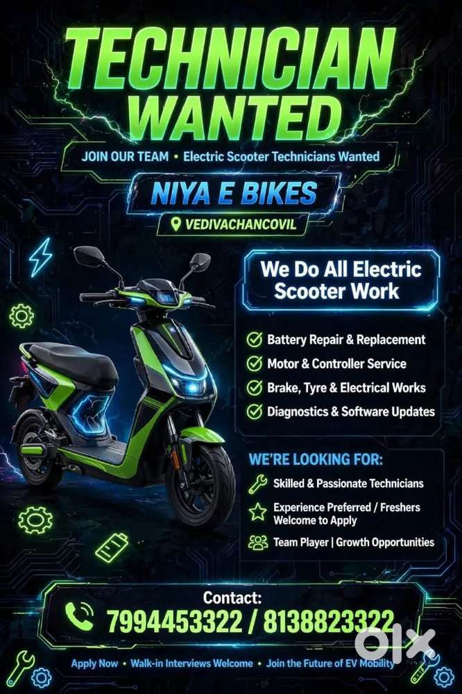 Vaccancy for Electric scooter technician