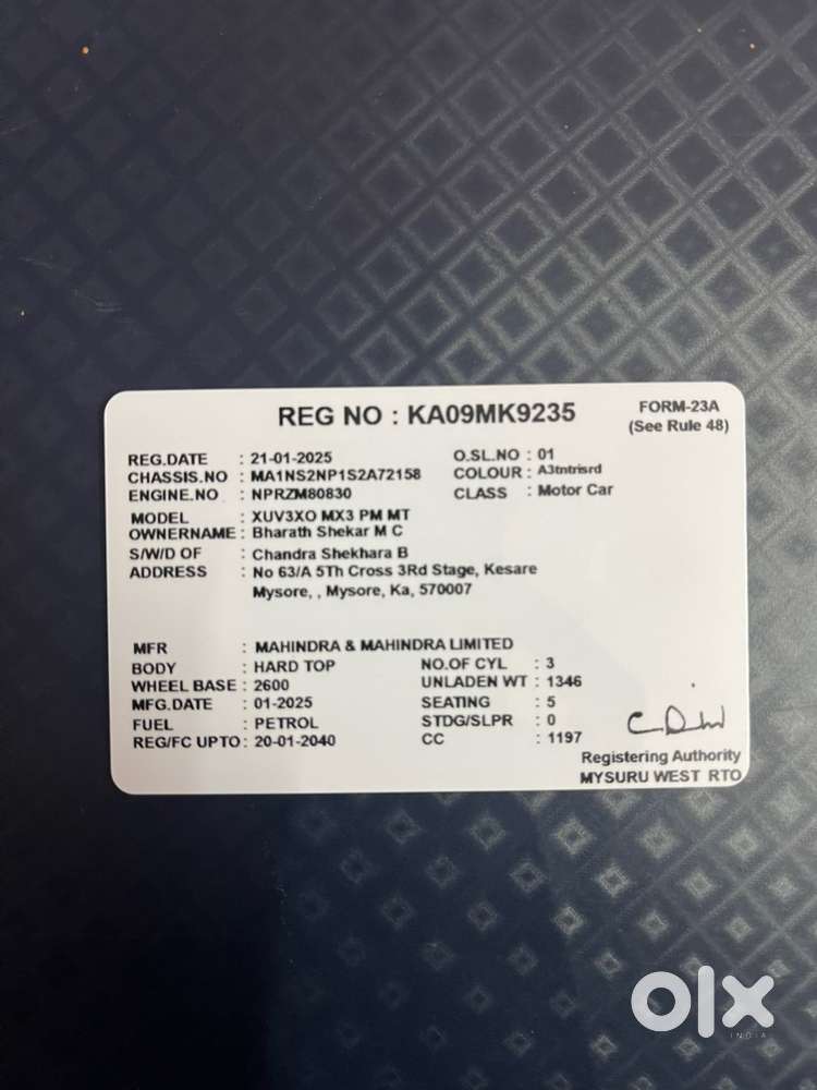 Mahindra Xuv 3xo Petrol 2025