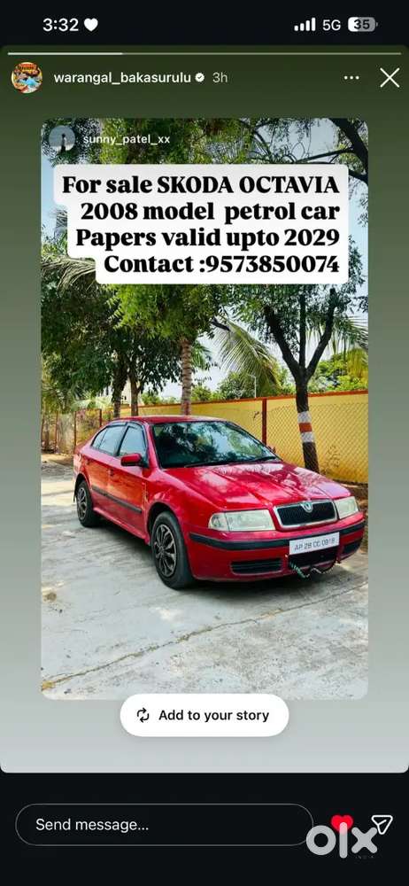 Skoda Octavia Ambiente 2009 Red Antique Car Collection