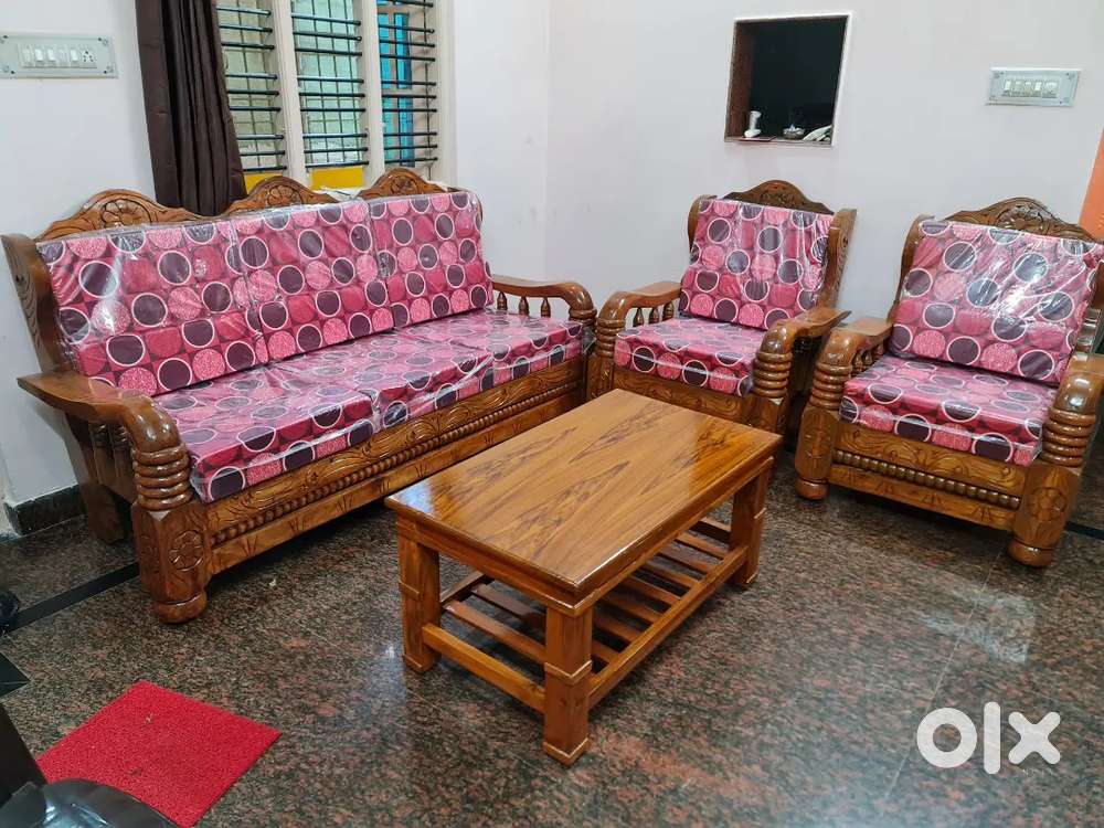 Pure wood sofa set sales