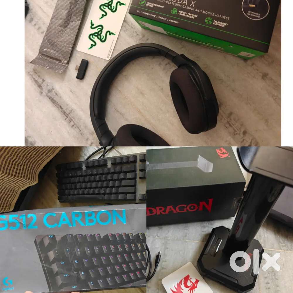 Gaming accessories - Razer Gaming Headphones Logitech Gaming Keyboard