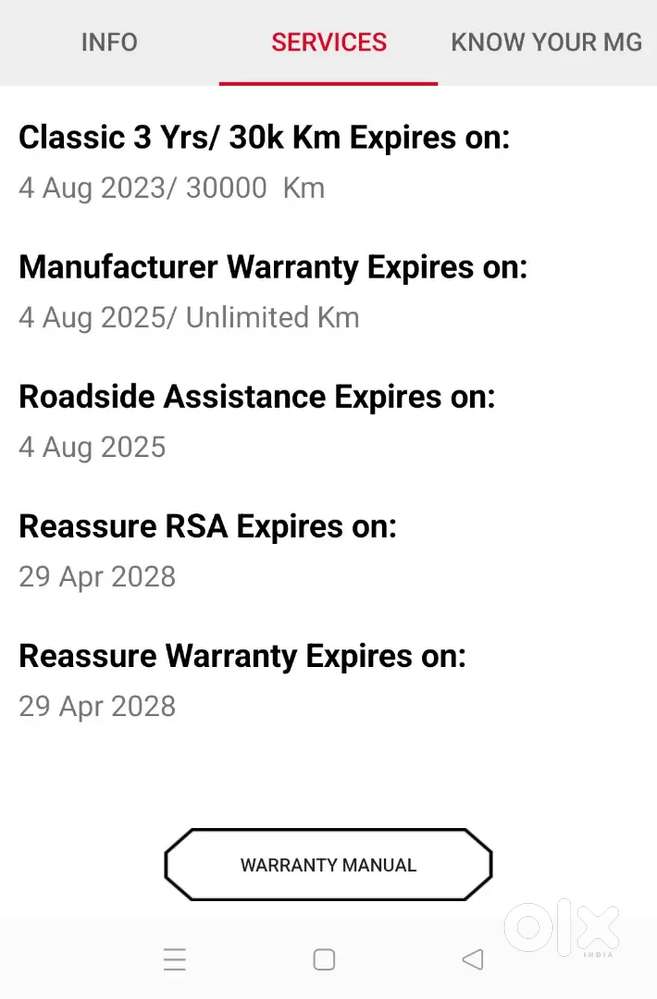 Mg Hector 1.5 Hybrid (petrol)  2020  Company Warranty 2028