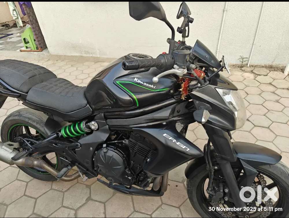 Kawasaki Ninja ER 6N 650CC Black Green Colour - Motorcycles