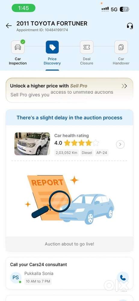 Toyota Fortuner 2011 Diesel 203052 Km Driven