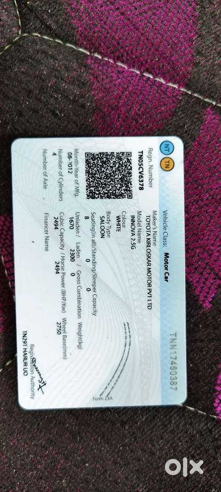 Toyota Innova 2012 Diesel Well Maintained